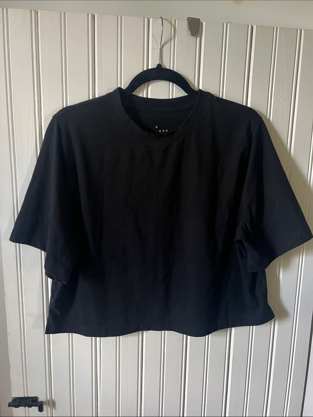 A NewDay Black Cropped Boxy Tee